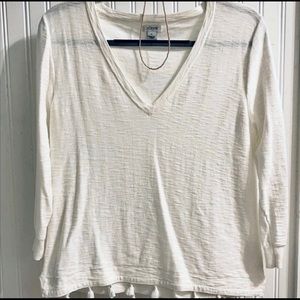 J Crew Cream Pom Pom Top - Size M